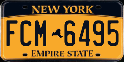 NY license plate FCM6495