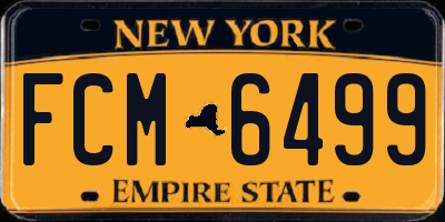 NY license plate FCM6499