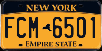 NY license plate FCM6501