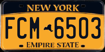 NY license plate FCM6503