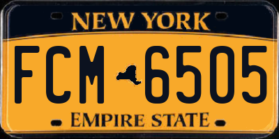 NY license plate FCM6505