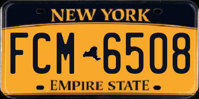 NY license plate FCM6508