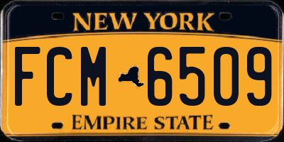 NY license plate FCM6509