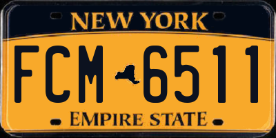 NY license plate FCM6511