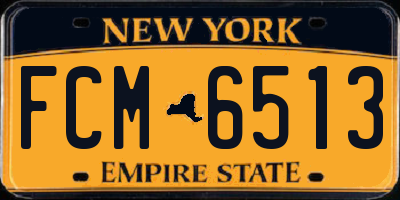 NY license plate FCM6513