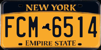 NY license plate FCM6514