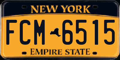 NY license plate FCM6515