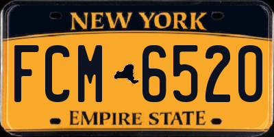 NY license plate FCM6520