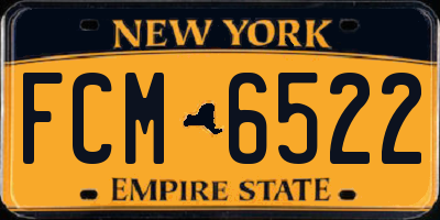 NY license plate FCM6522