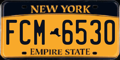 NY license plate FCM6530