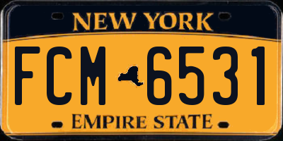 NY license plate FCM6531