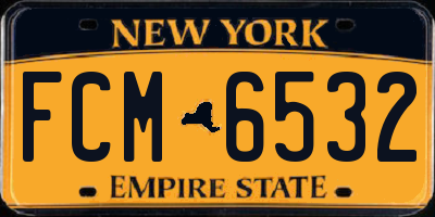 NY license plate FCM6532