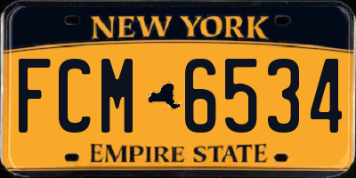 NY license plate FCM6534
