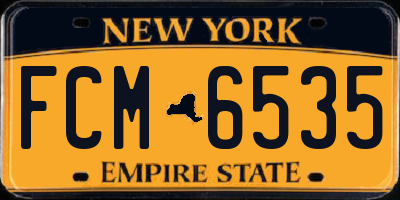 NY license plate FCM6535