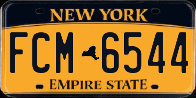 NY license plate FCM6544