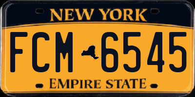 NY license plate FCM6545