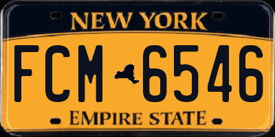 NY license plate FCM6546