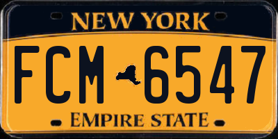 NY license plate FCM6547