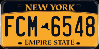 NY license plate FCM6548