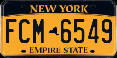 NY license plate FCM6549