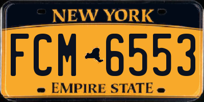 NY license plate FCM6553