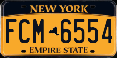 NY license plate FCM6554