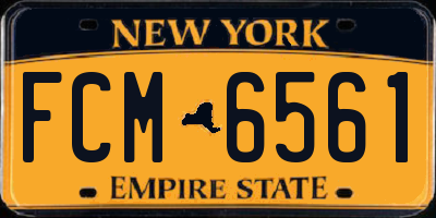 NY license plate FCM6561