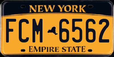 NY license plate FCM6562