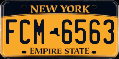 NY license plate FCM6563
