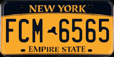 NY license plate FCM6565