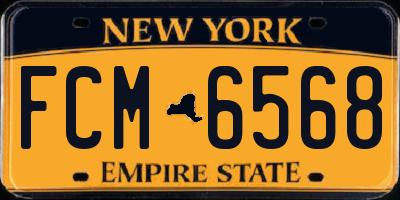 NY license plate FCM6568