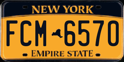NY license plate FCM6570