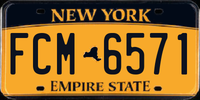 NY license plate FCM6571