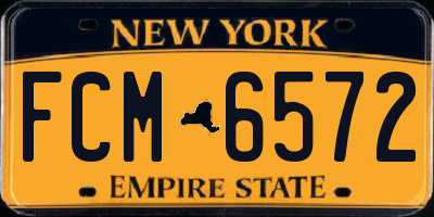 NY license plate FCM6572