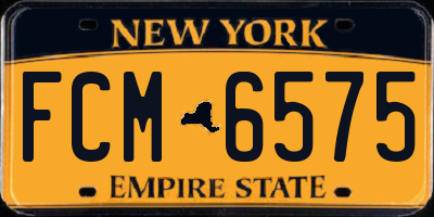 NY license plate FCM6575