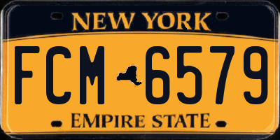 NY license plate FCM6579