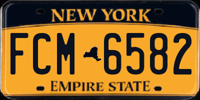 NY license plate FCM6582