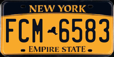 NY license plate FCM6583