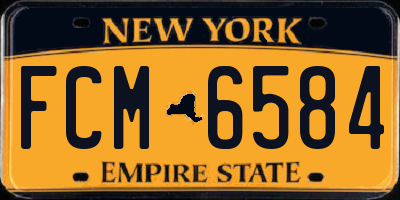 NY license plate FCM6584