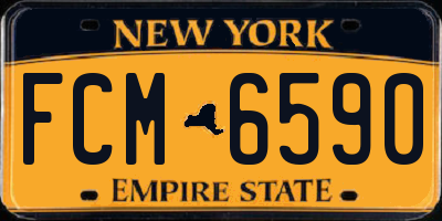 NY license plate FCM6590