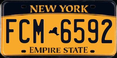 NY license plate FCM6592