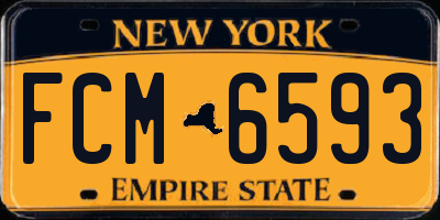 NY license plate FCM6593