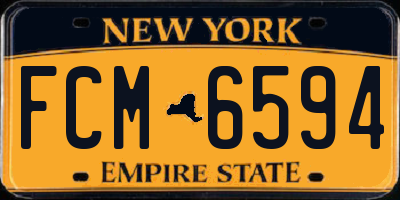 NY license plate FCM6594
