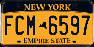 NY license plate FCM6597