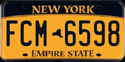 NY license plate FCM6598