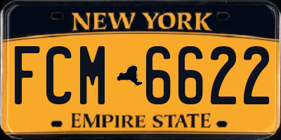 NY license plate FCM6622