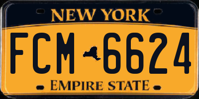 NY license plate FCM6624