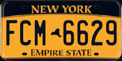 NY license plate FCM6629