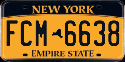 NY license plate FCM6638