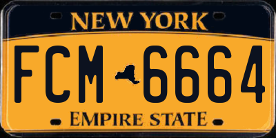 NY license plate FCM6664